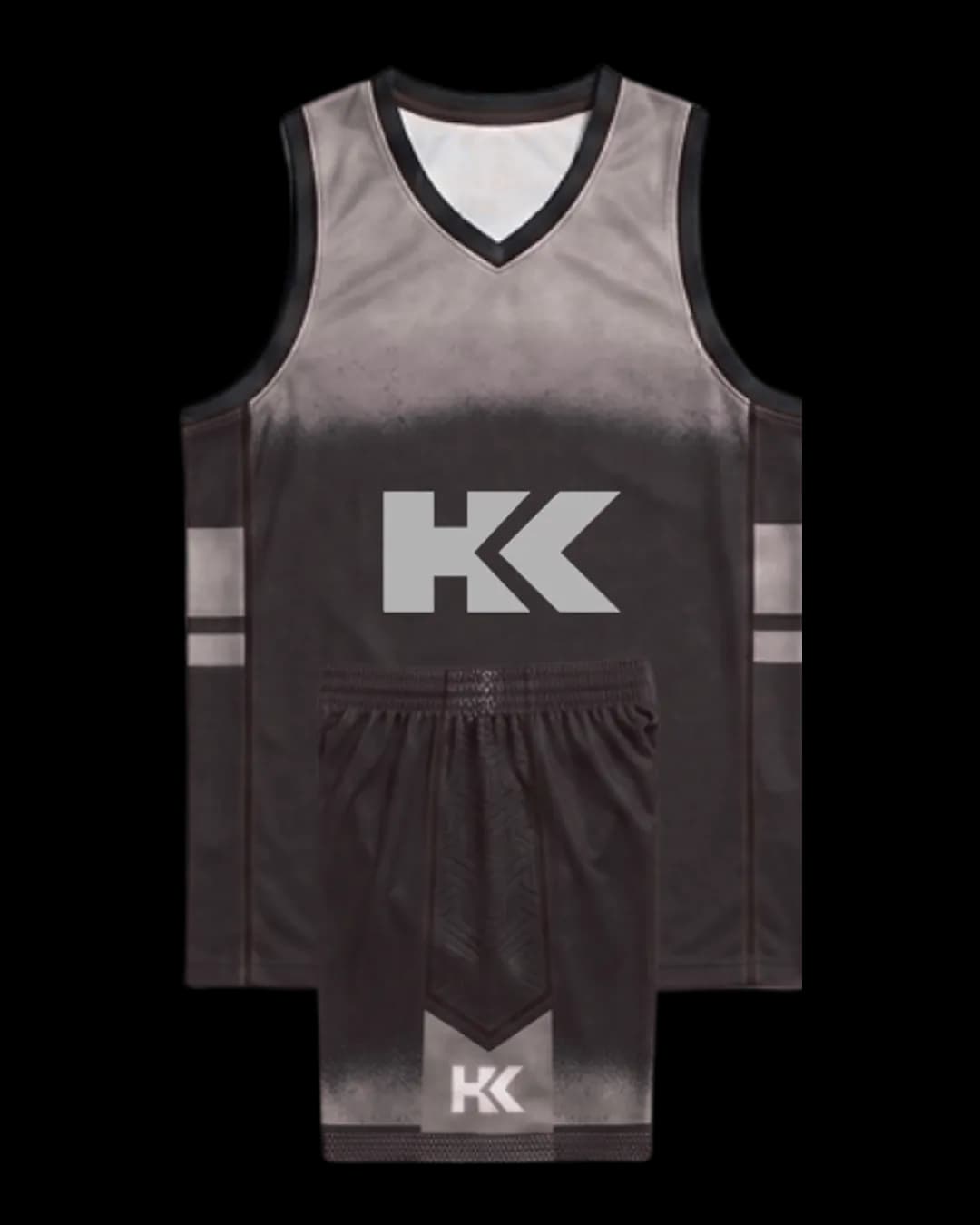 Dip-Dye Basketball Uniform in Charcoal