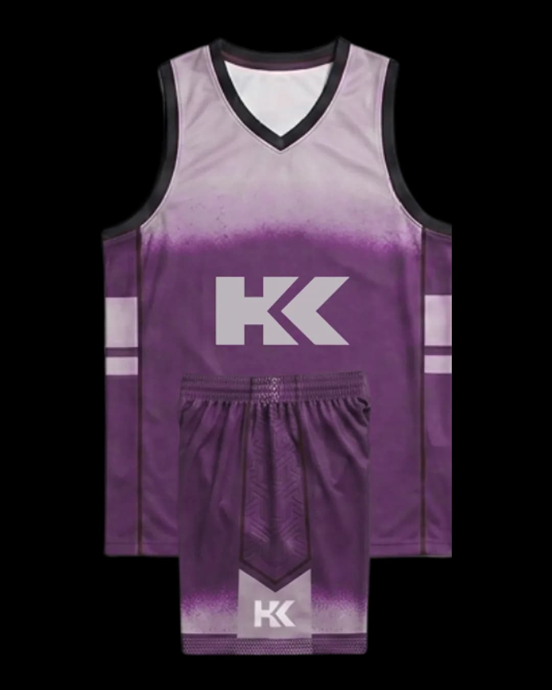 Dip-Dye Basketball Uniform in Burgundy
