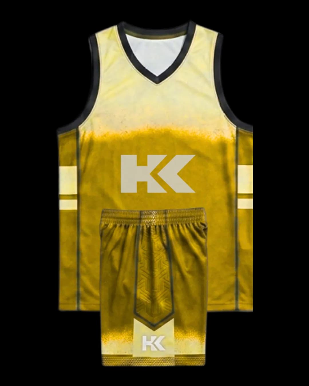 Dip-Dye Basketball Uniform in Yellow