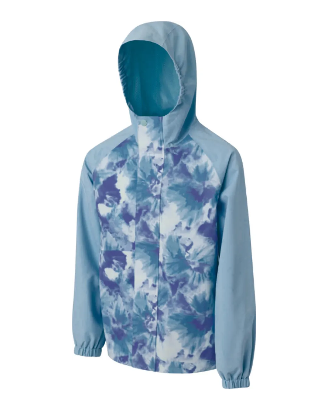 Printed Rain Jacket in Sky Blue