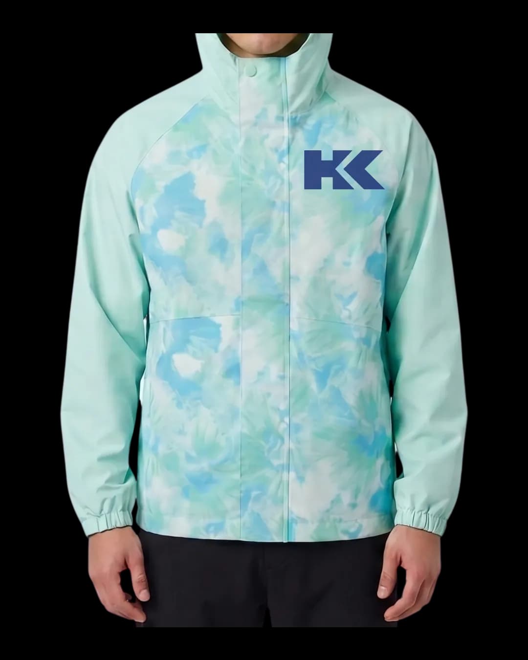 Printed Rain Jacket worn by a model