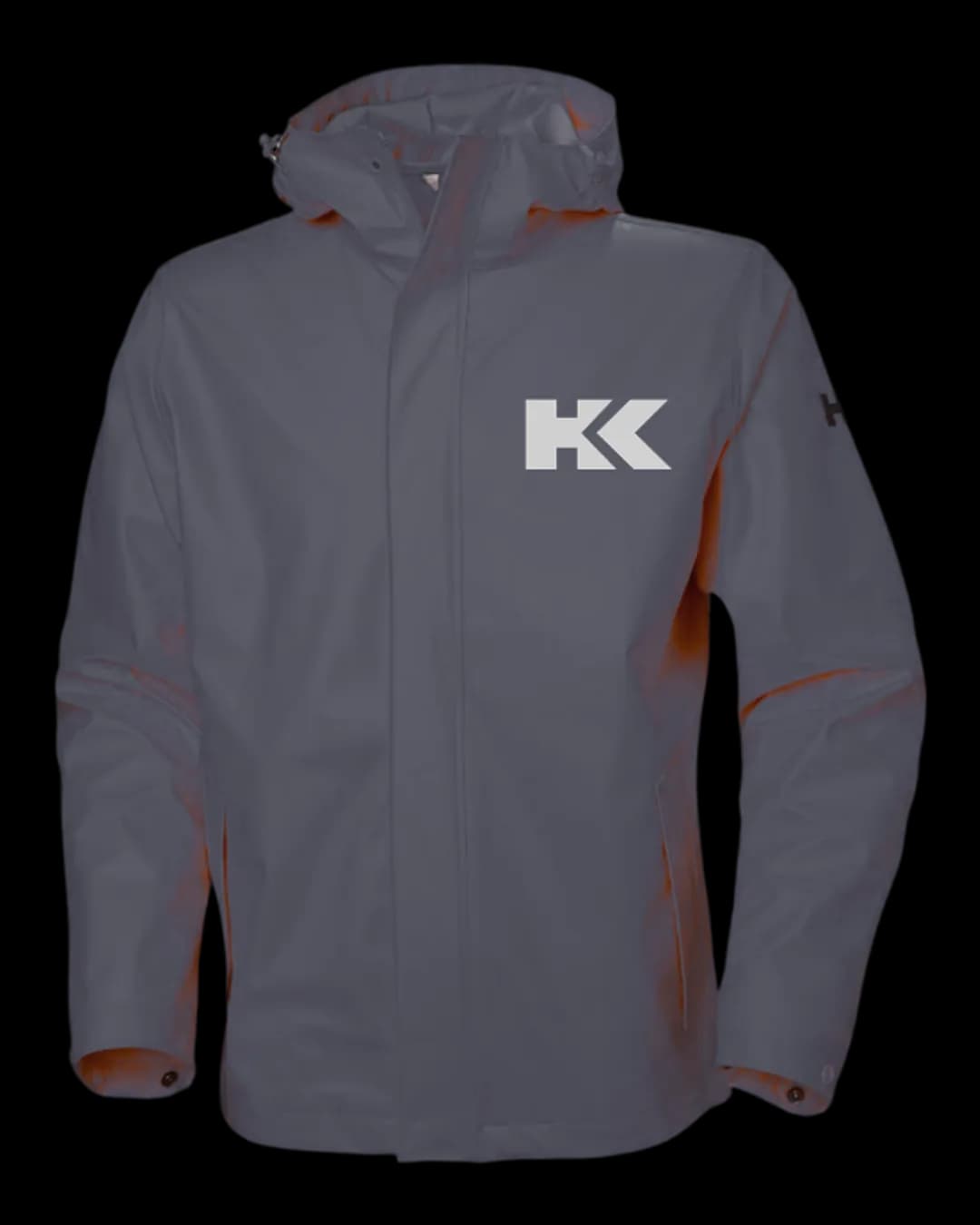 Hooded Rain Jacket in Charcoal