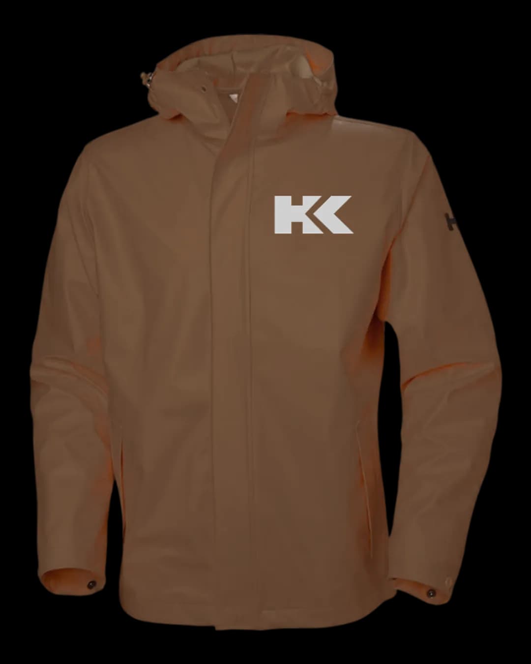 Hooded Rain Jacket in Brown