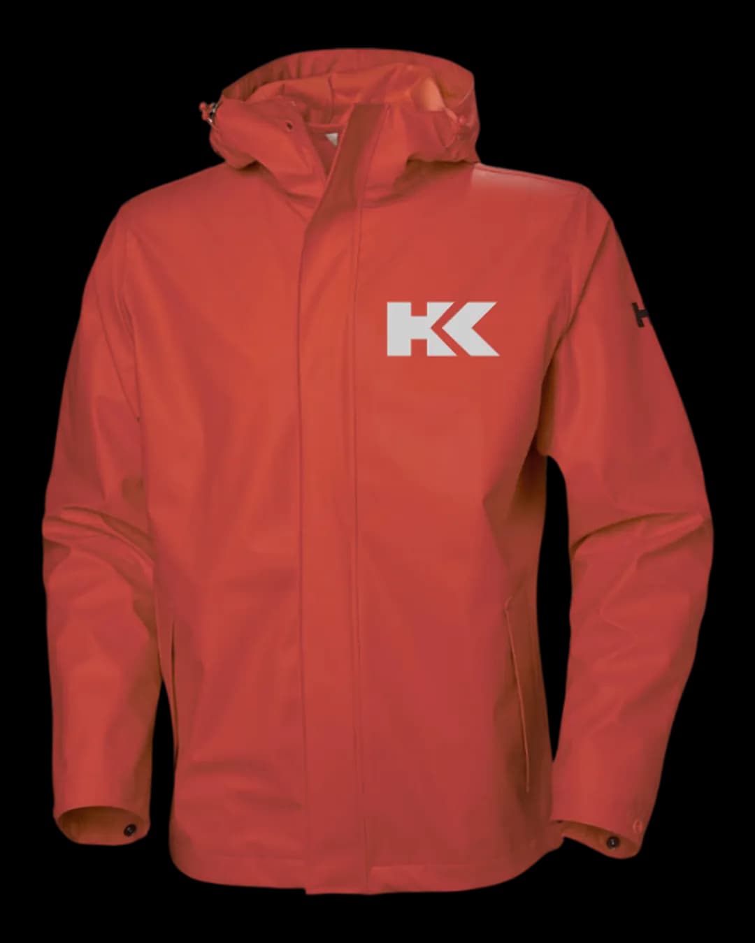Hooded Rain Jacket in Red
