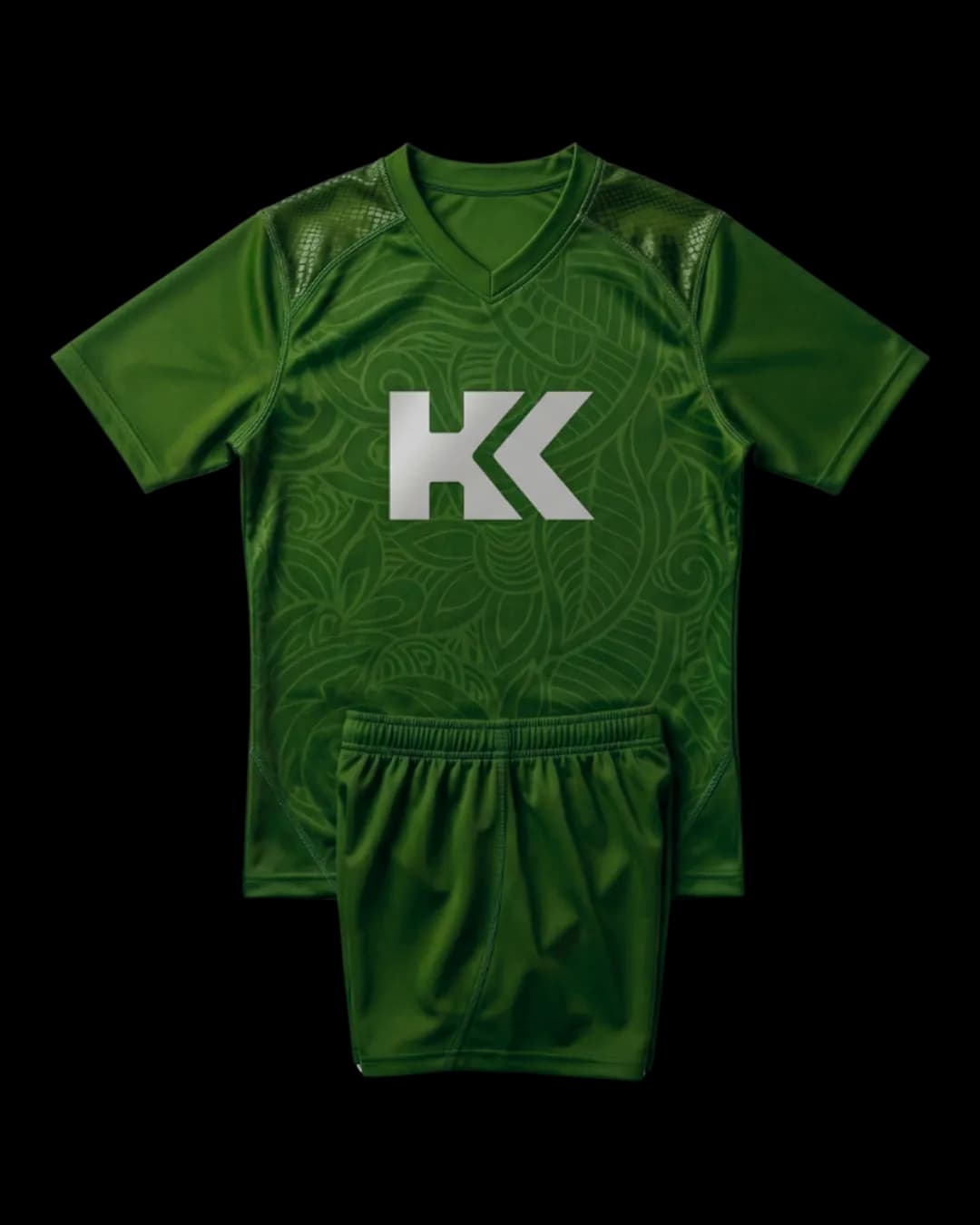 Textured Rugby Uniform in Bottle Green