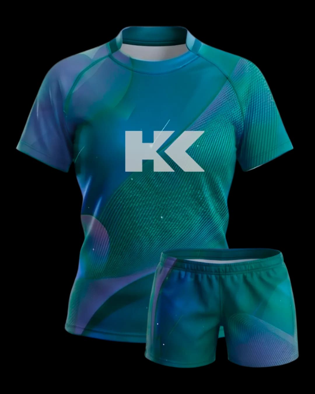Gradient Rugby Uniform in Light Teal