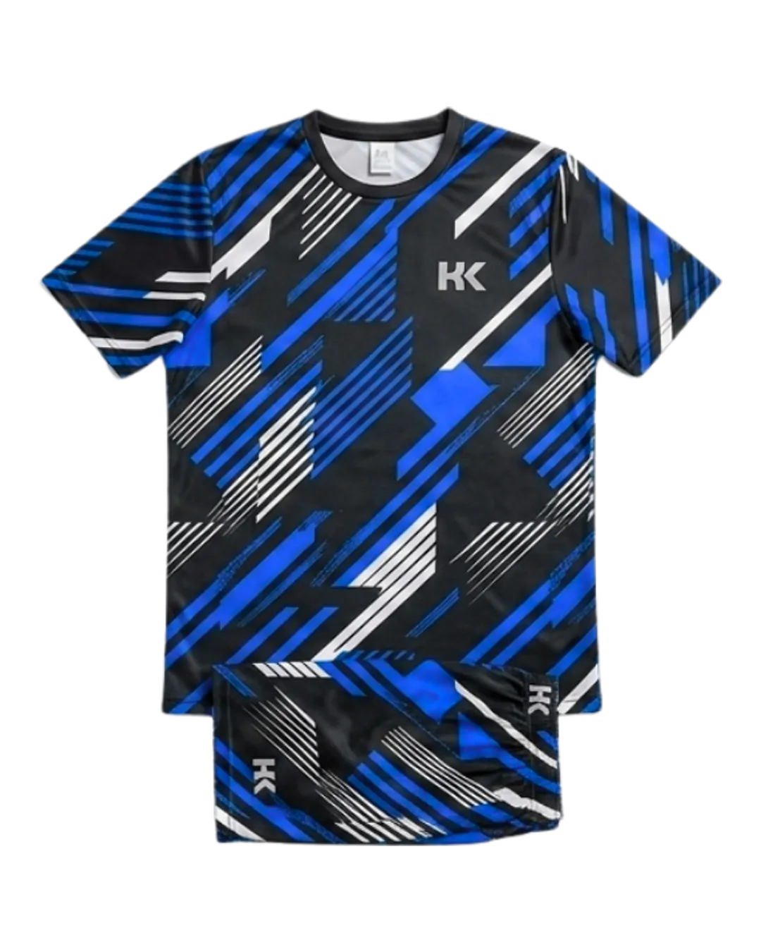 Geometric Print Soccer Kit in Royal Blue
