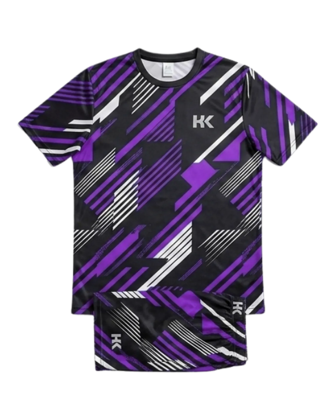 Geometric Print Soccer Kit in Purple
