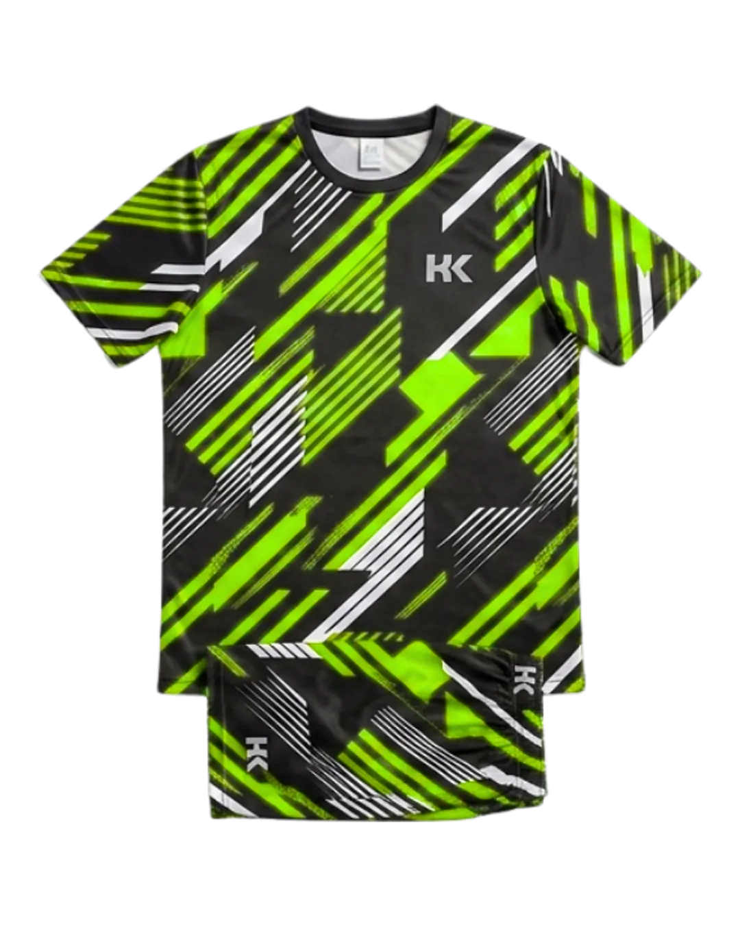 Geometric Print Soccer Kit in Lime