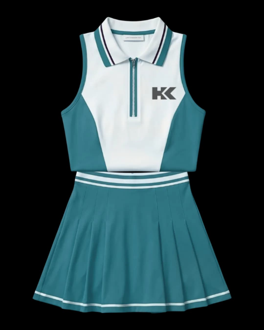 Sleeveless Tennis Dress in Teal