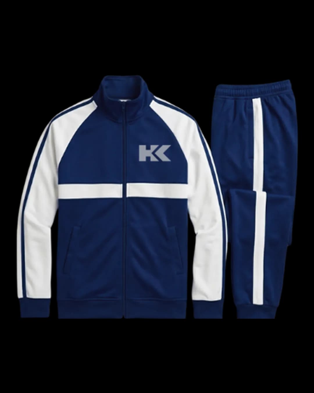 Contrast Sleeve Tracksuit in Navy