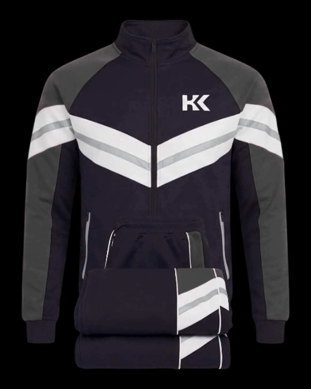 Chevron Tracksuit in Dark Purple