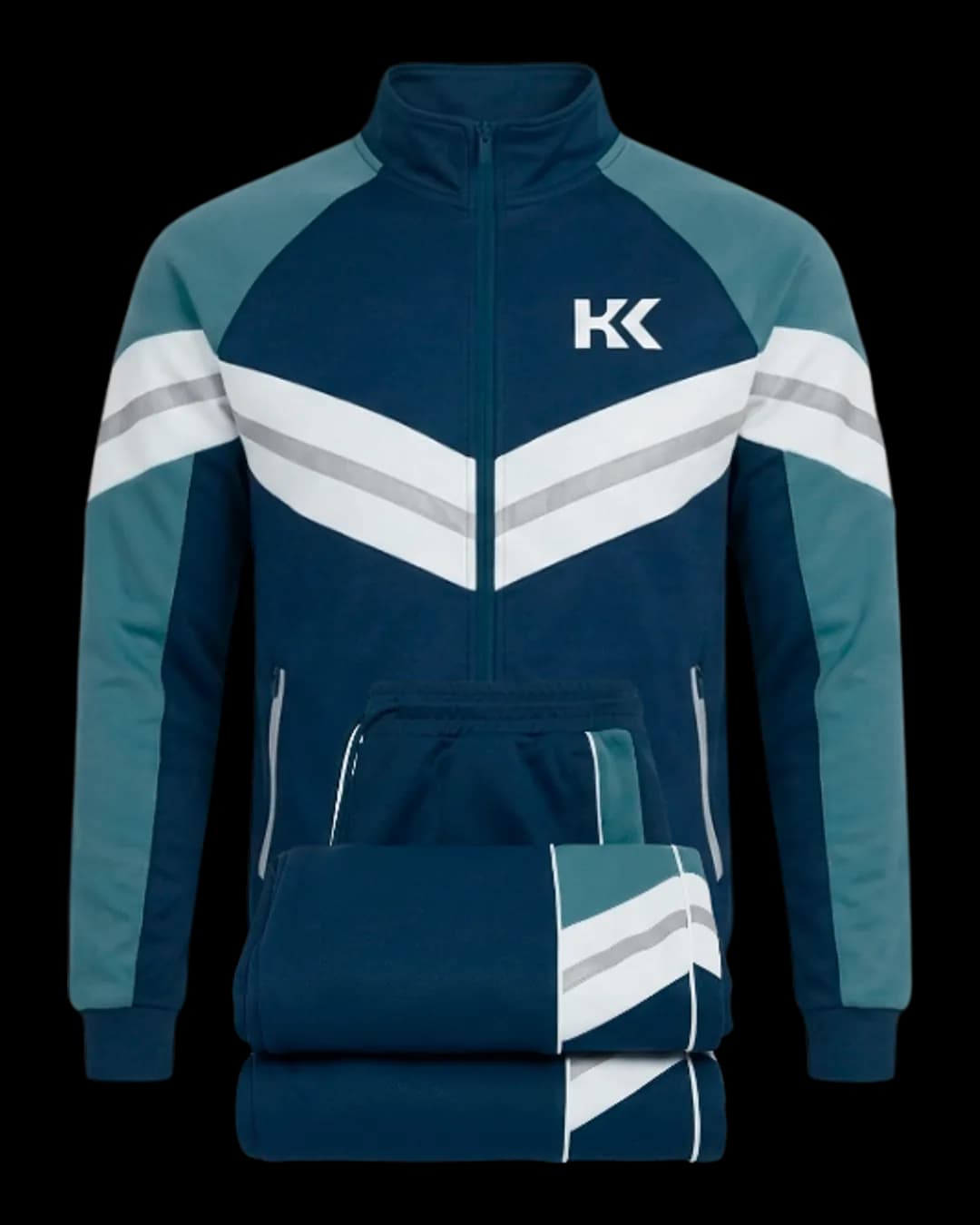 Chevron Tracksuit in Dark Navy