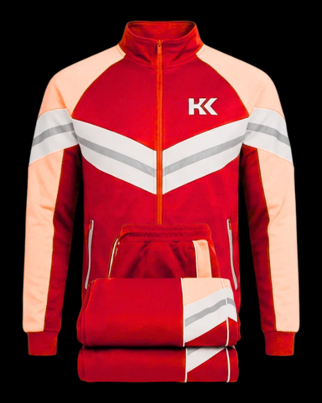 Chevron Tracksuit in Red