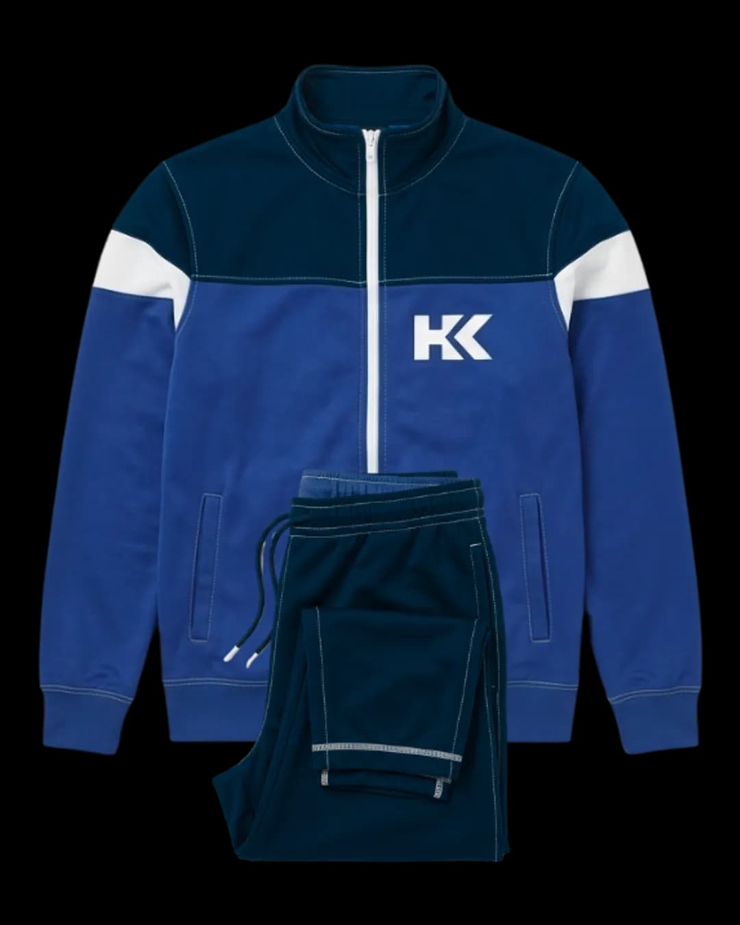 Colour Block Tracksuit in Royal Blue