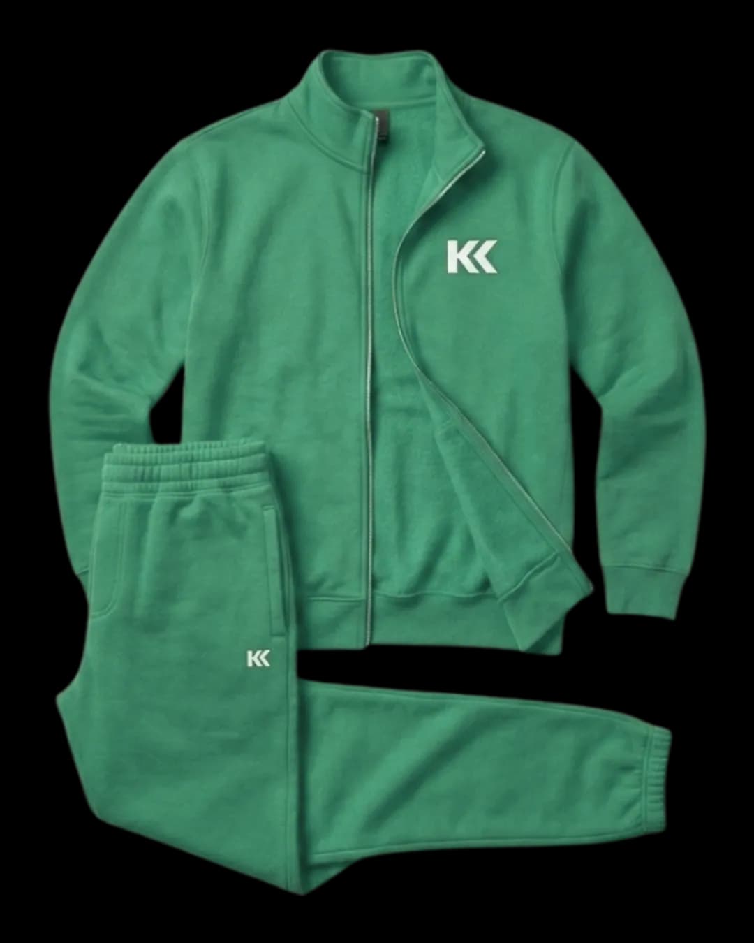 Classic Zip Tracksuit in Green
