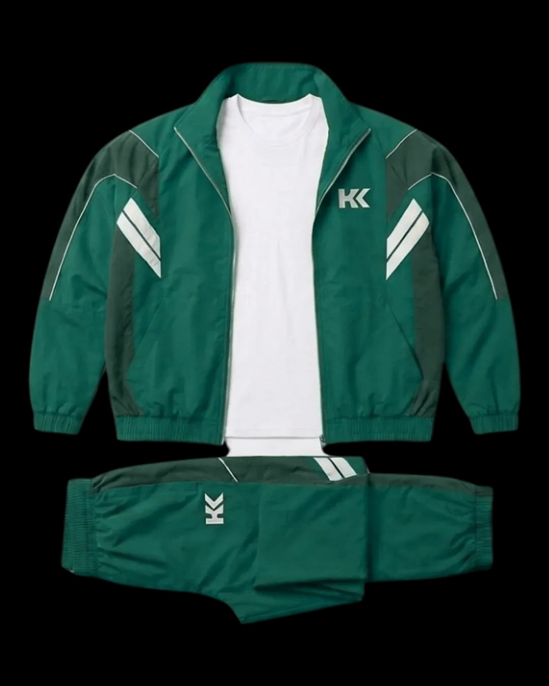 Woven Shell Tracksuit in Teal