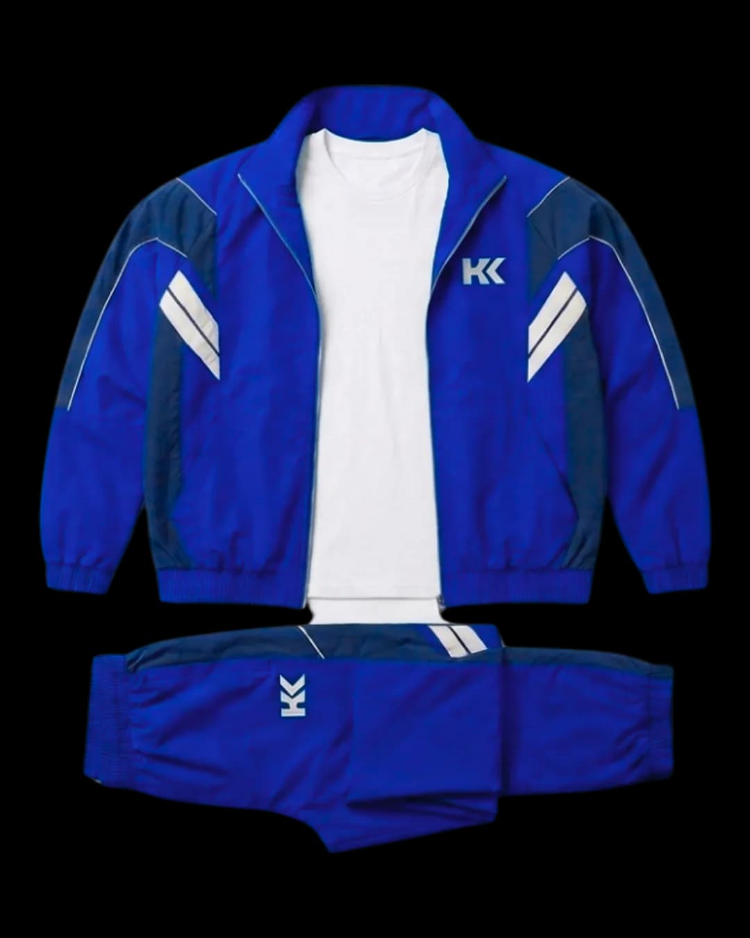 Woven Shell Tracksuit in Royal Blue
