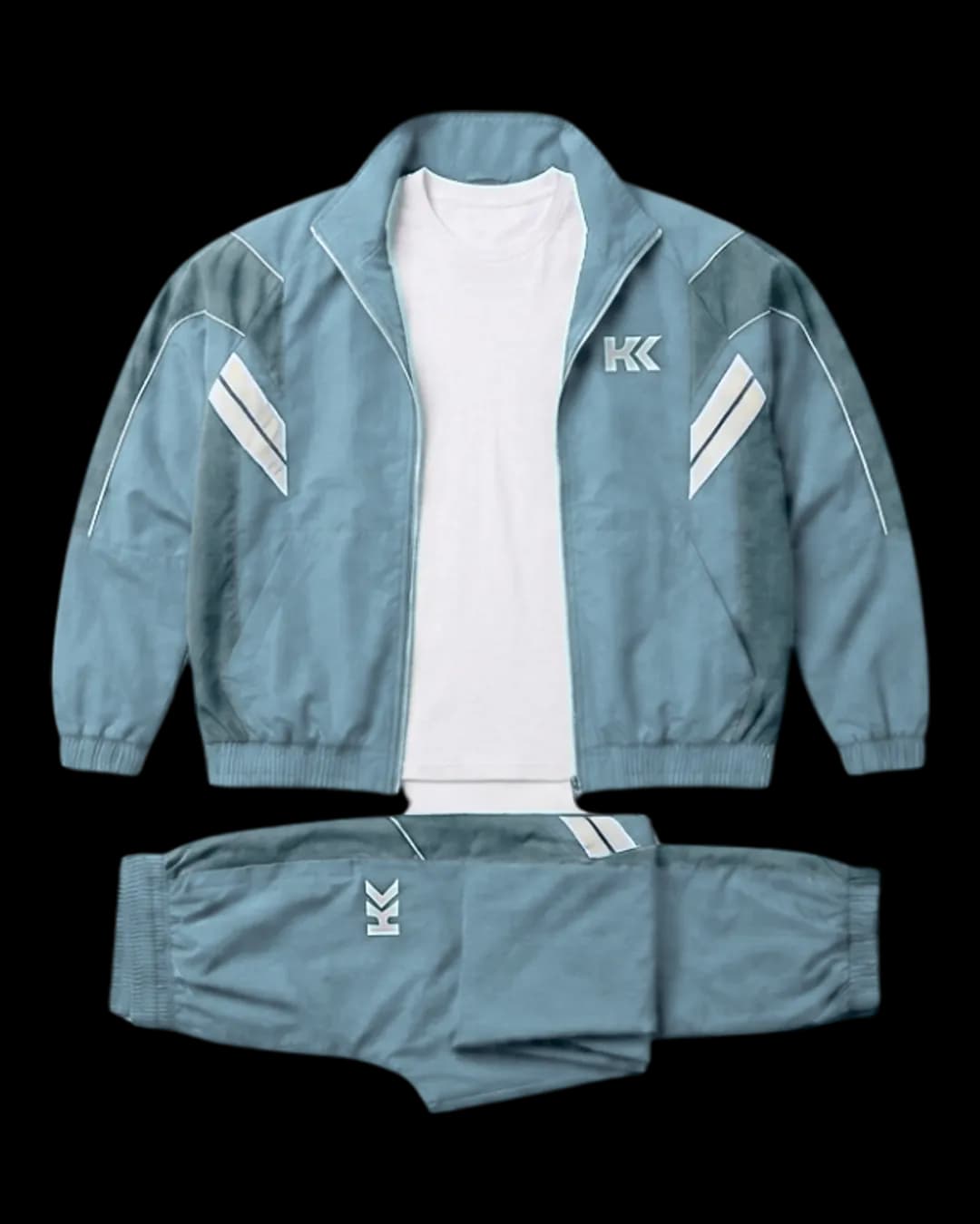 Woven Shell Tracksuit in Light Teal
