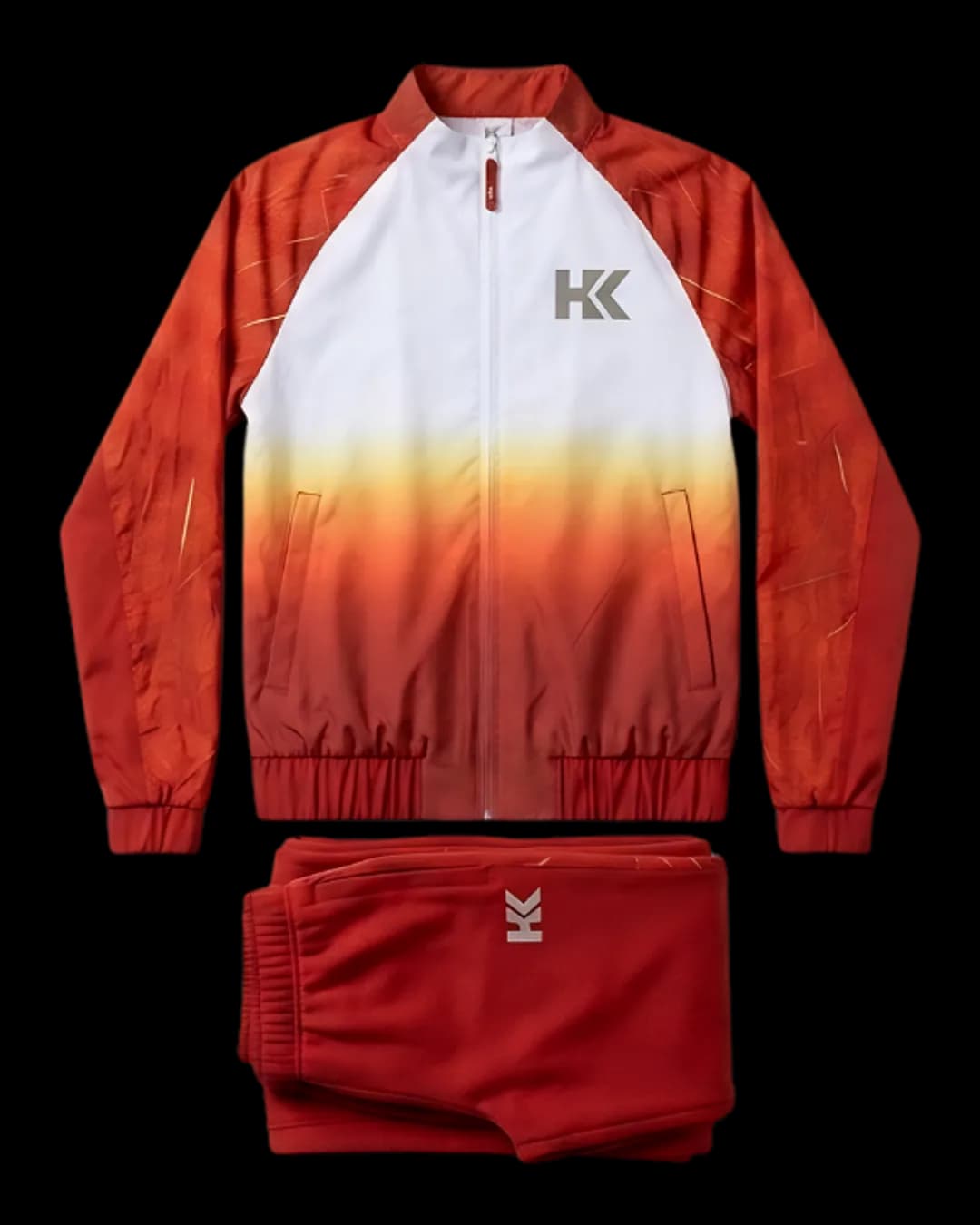 Ombre Tracksuit in Light Red