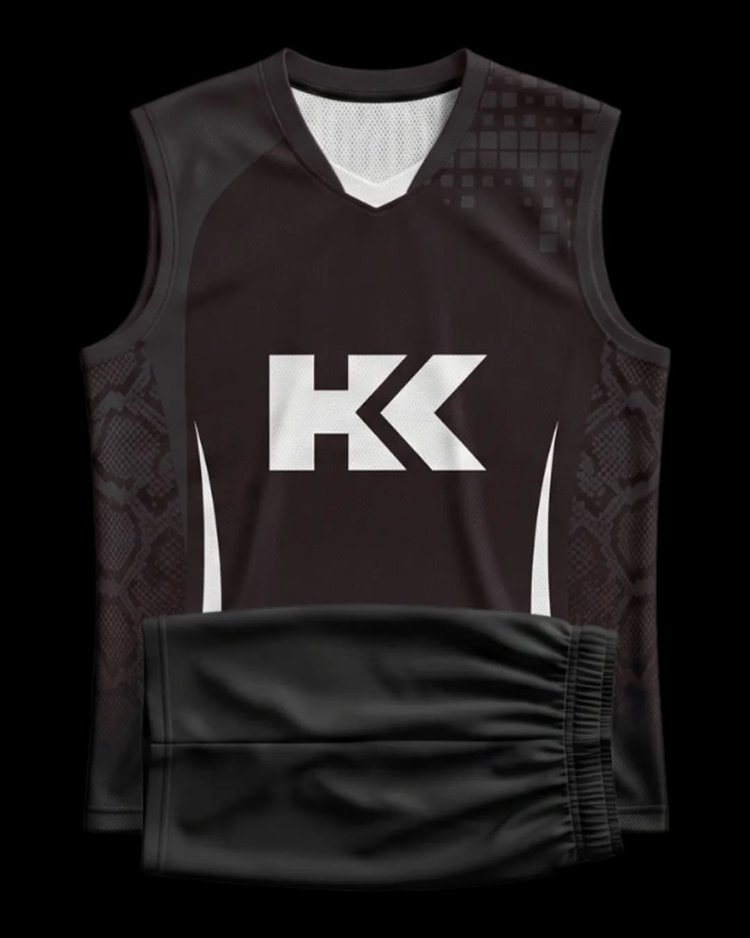 Pixel Fade Volleyball Uniform in Maroon