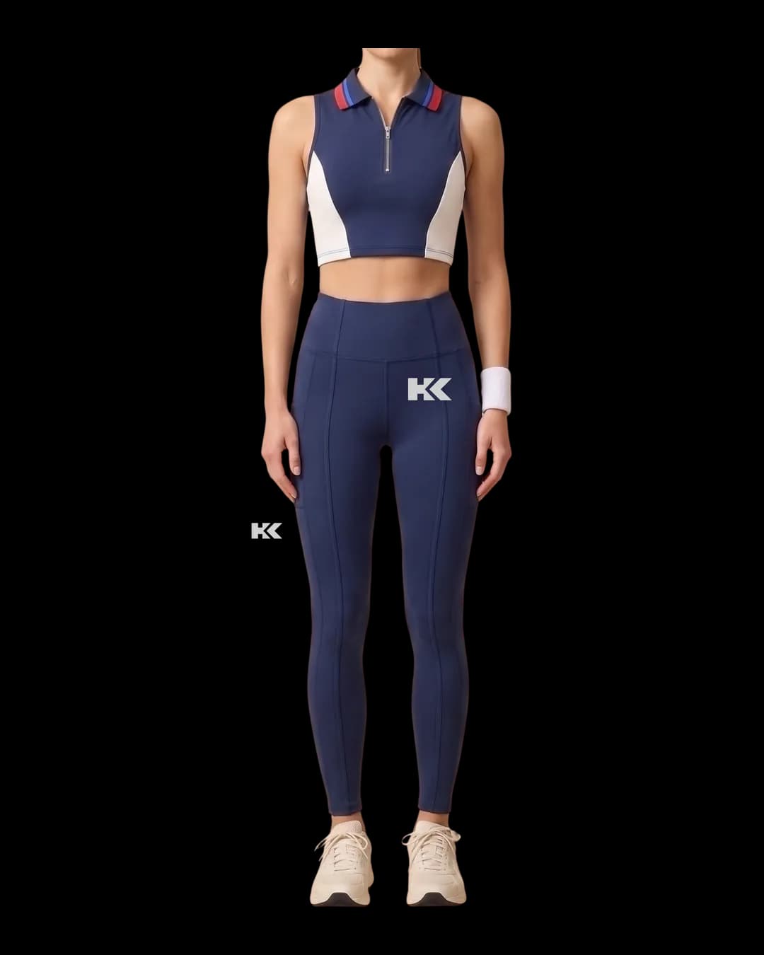 High-Waist Leggings worn by a model