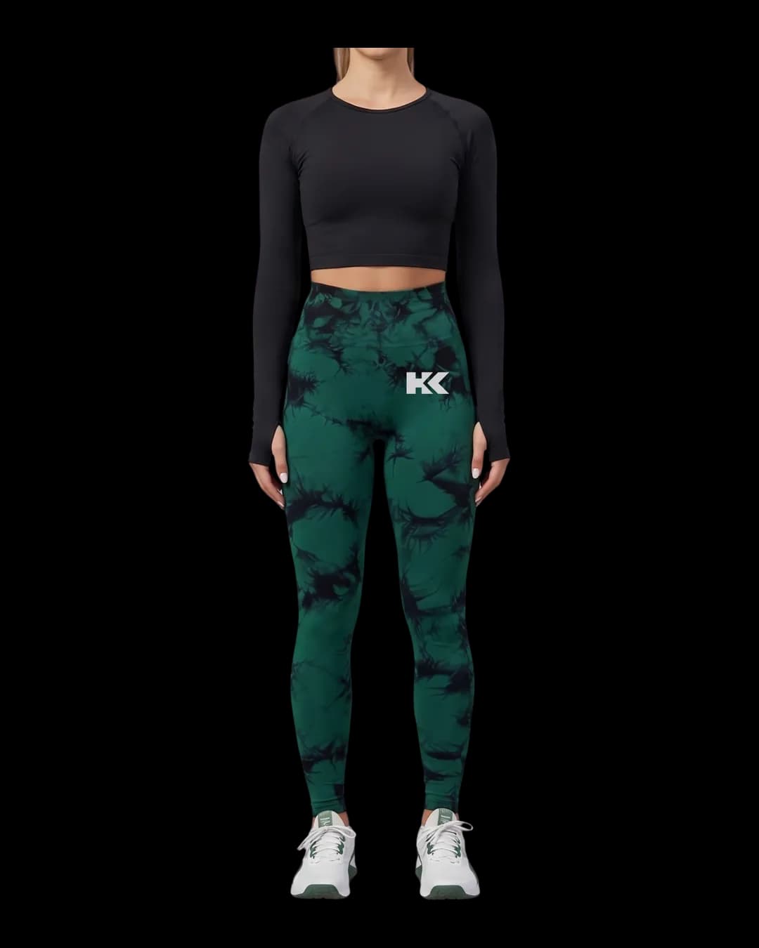 Tie-Dye Leggings worn by a model
