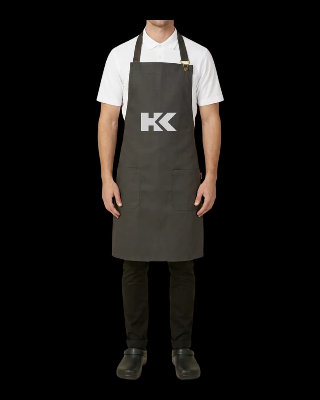Bib Apron worn by a model