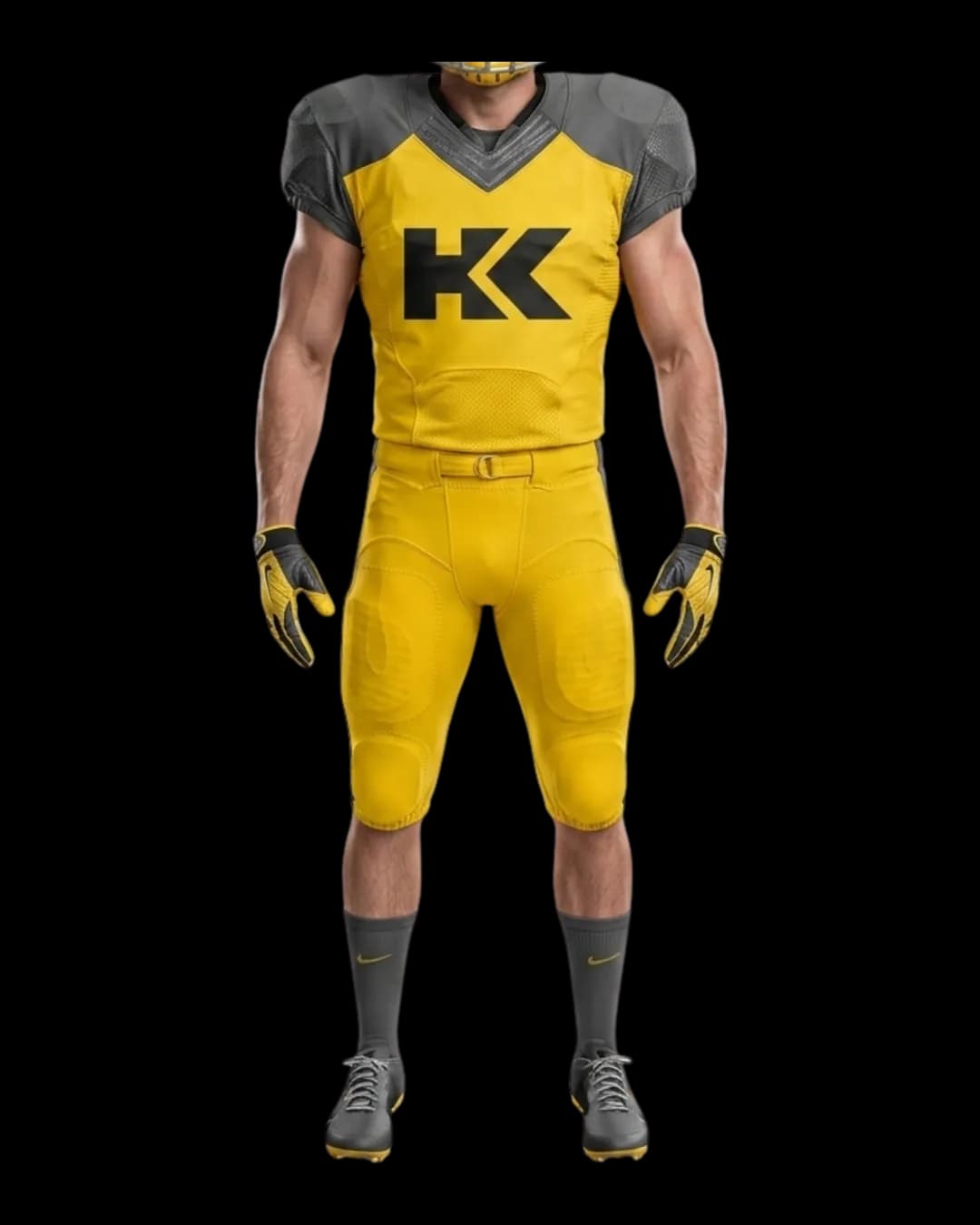 Two-Tone American Football Uniform worn by a model