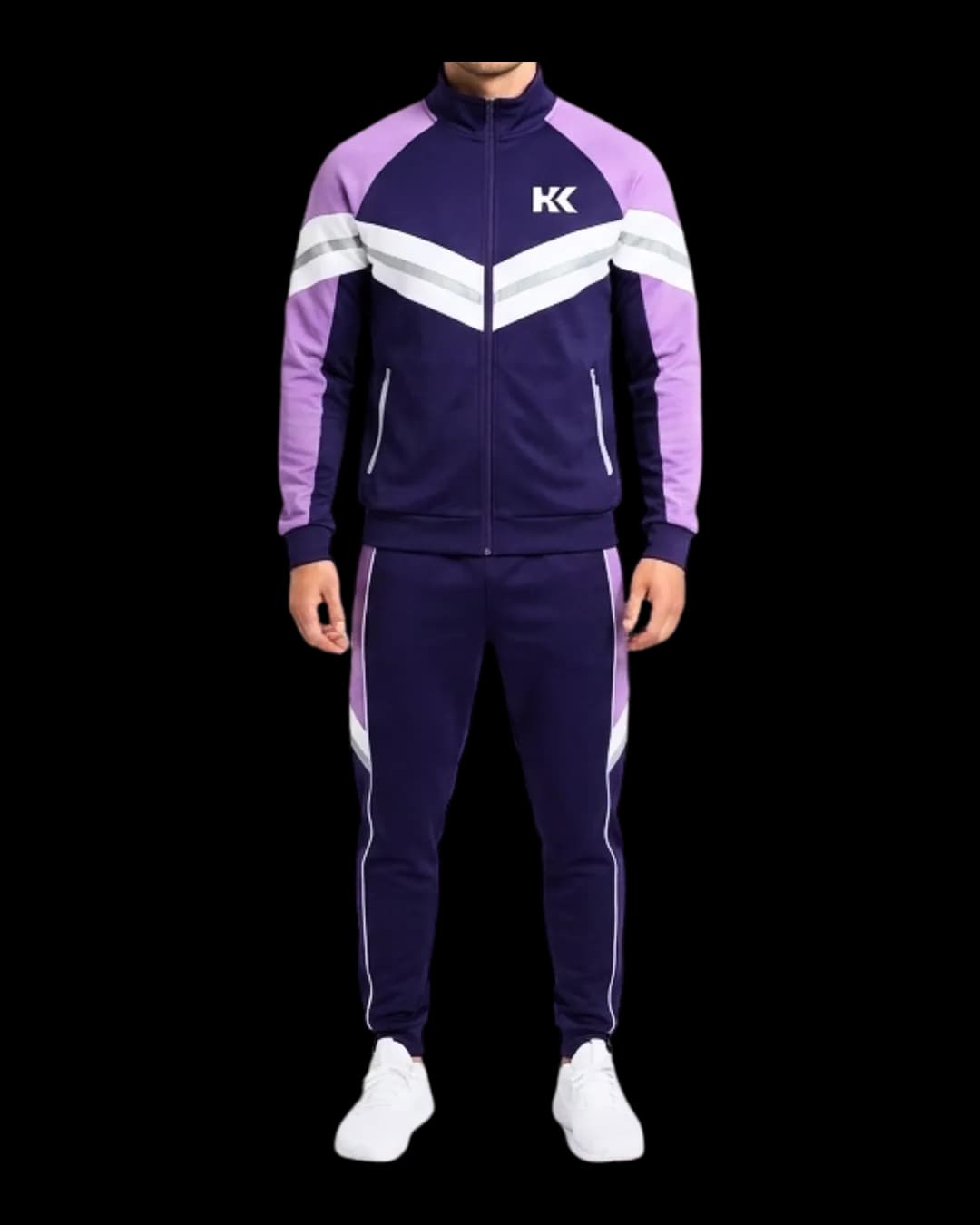 Chevron Tracksuit worn by a model