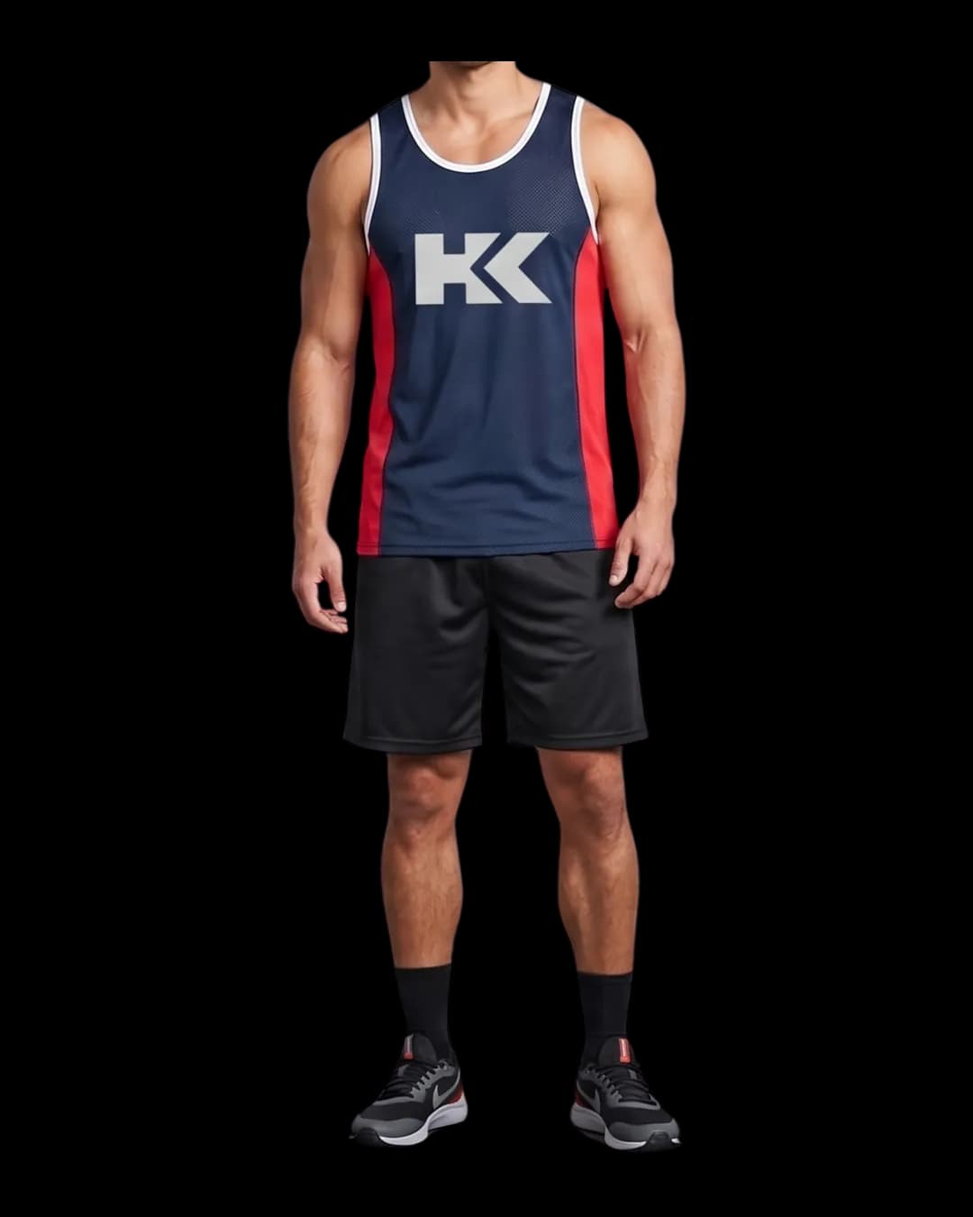 Running Singlet worn by a model